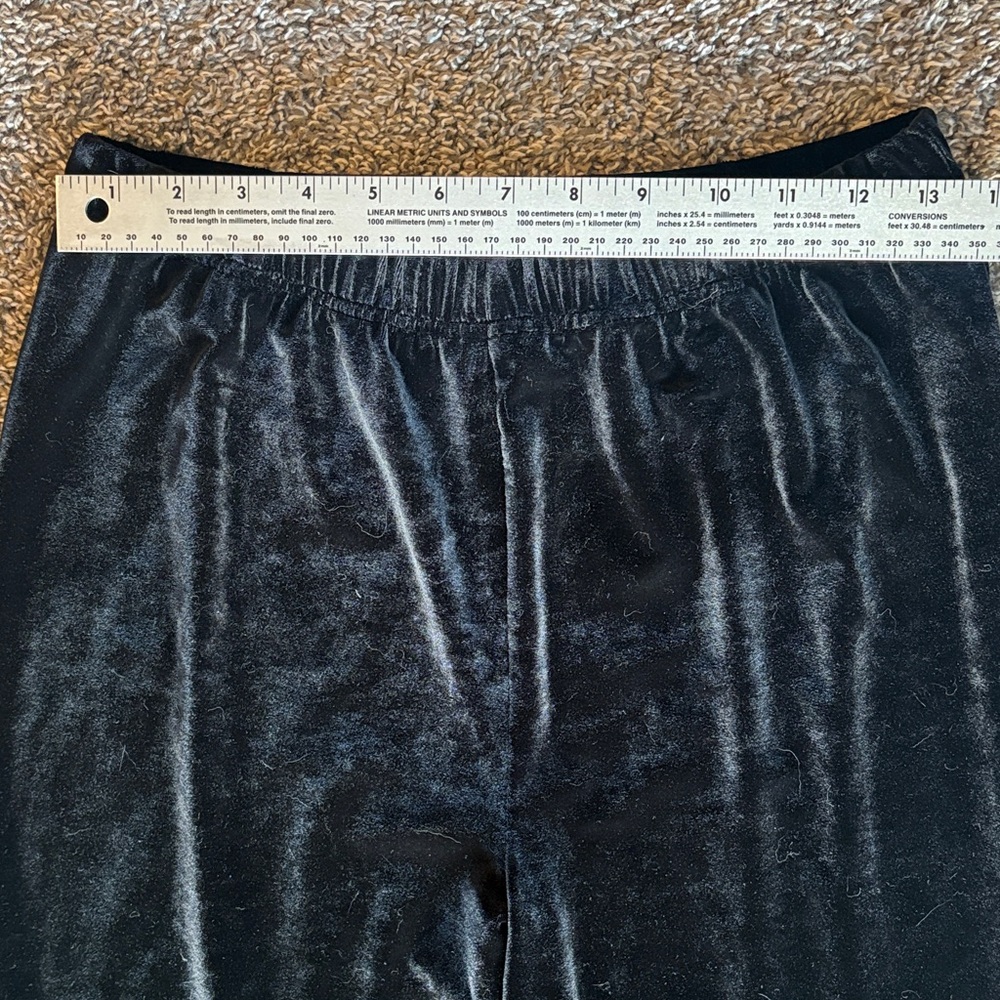 Coldwater Creek Black Velour Pull On Relaxed Pants Trousers Women’s PS - Picture 3 of 9